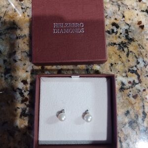 Pearl & diamond earrings